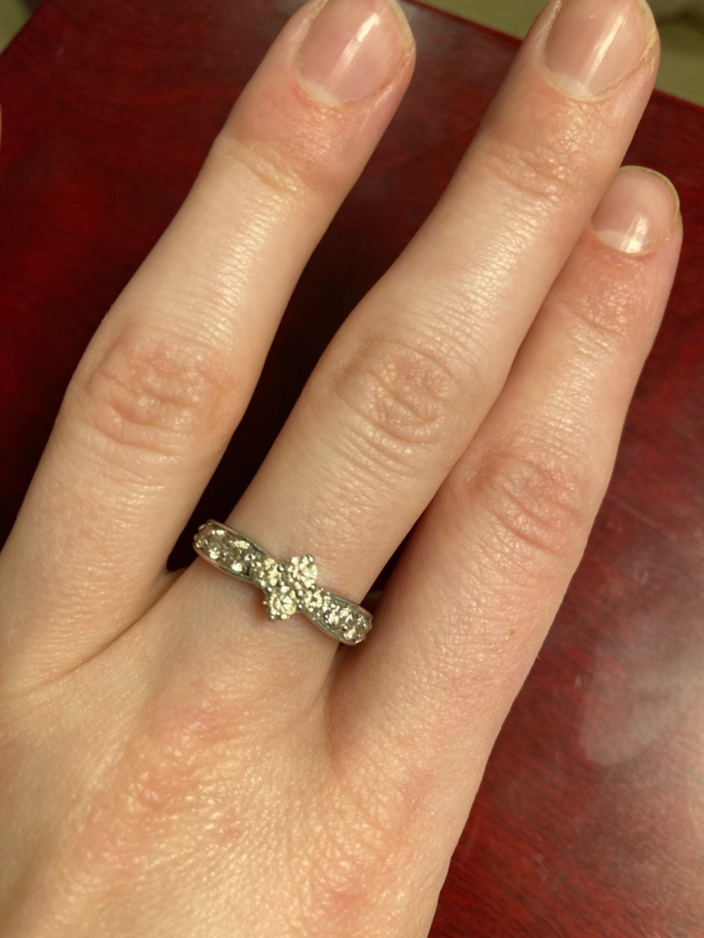 1.00 natural diamond and platinum ring